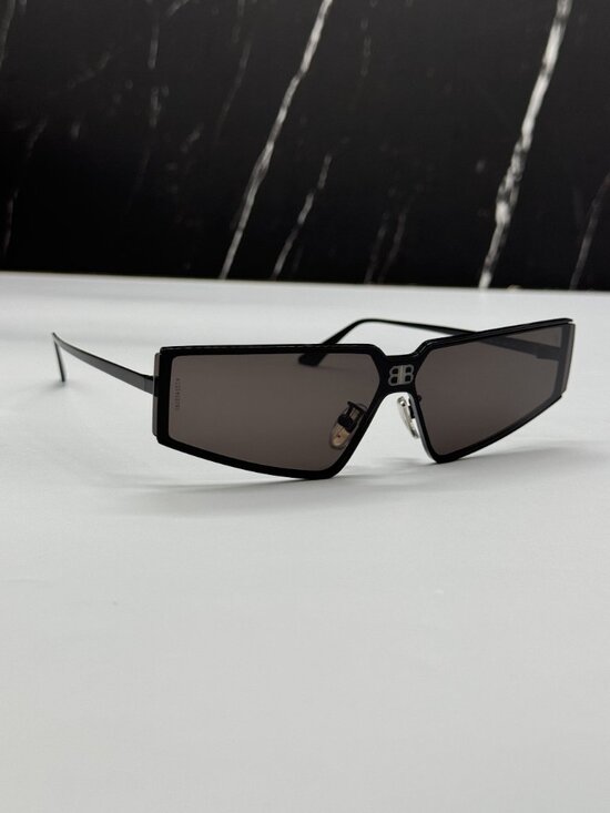 NEW BALENCIAGA BB0192S 001 BLACK SHIELD UNISEX SUNGLASSES BALENCIAGA EYEWEAR main image 5